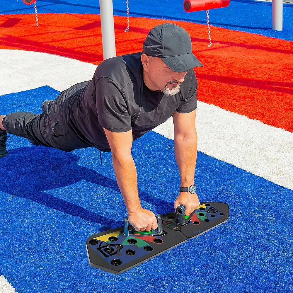 13-in-1 Push Up Board Rack with Resistance Bands Set