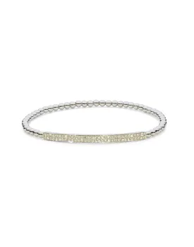 18K Yellow Gold Diamond Bangle W/ 0.59ct Diamonds & Stretchable Band