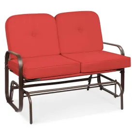 2-Person Patio Glider Loveseat Rocking Chair Bench