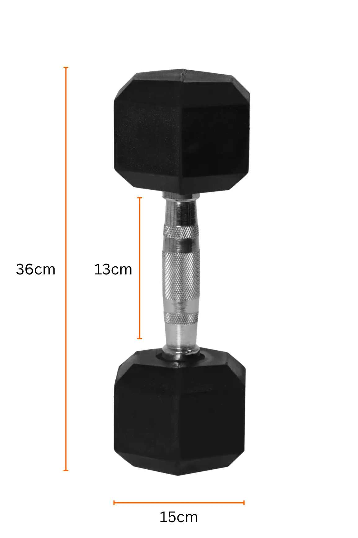 20kg Body Iron Commercial Rubber Hex Dumbbell Pair