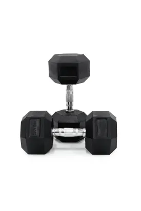 32.5kg Body Iron Commercial Rubber Hex Dumbbell Pair