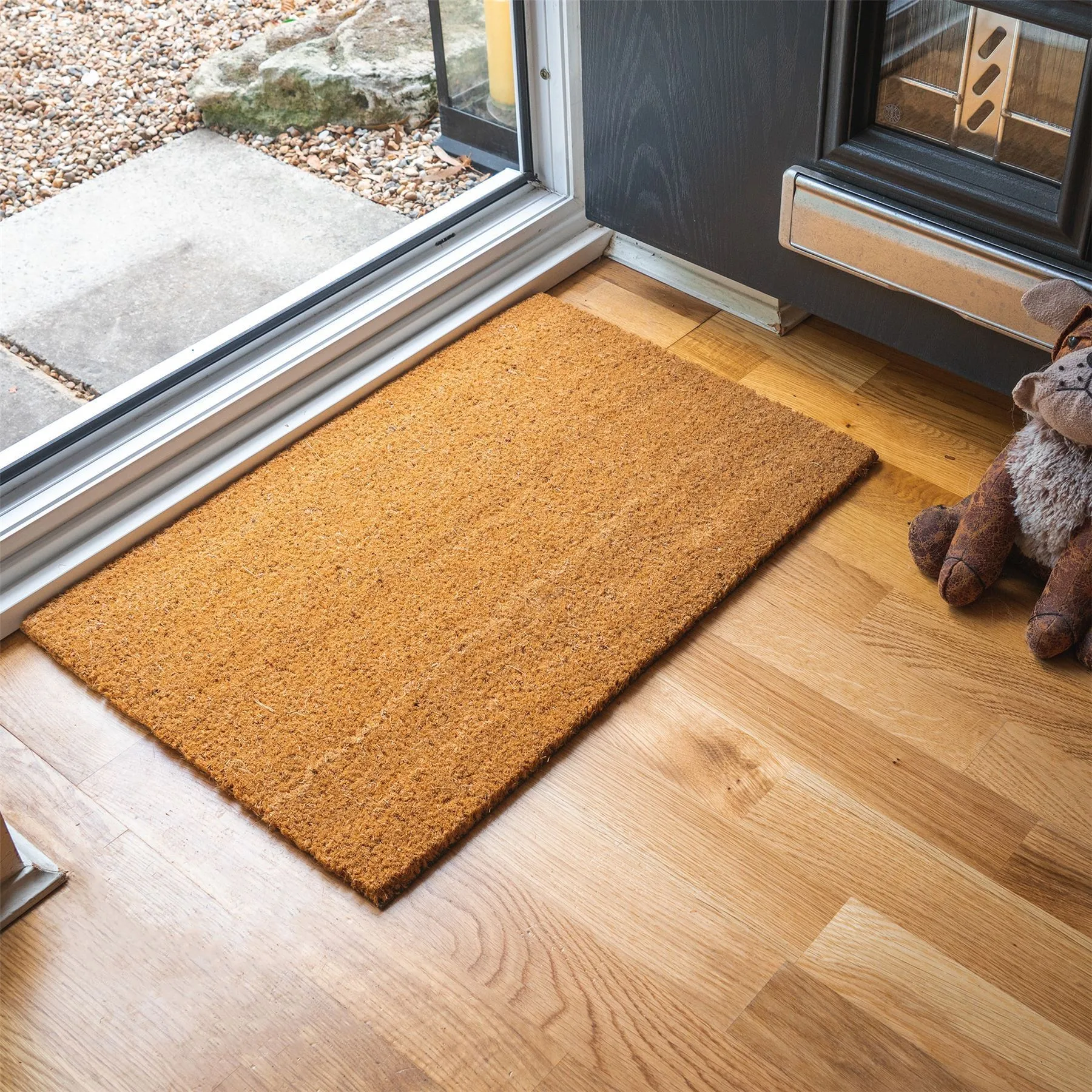 90cm x 60cm Brown Coir Door Mat - By Nicola Spring