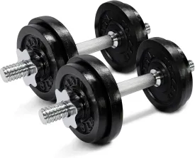 Adjustable Dumbbells 50 lbs with Connector Options for strength training