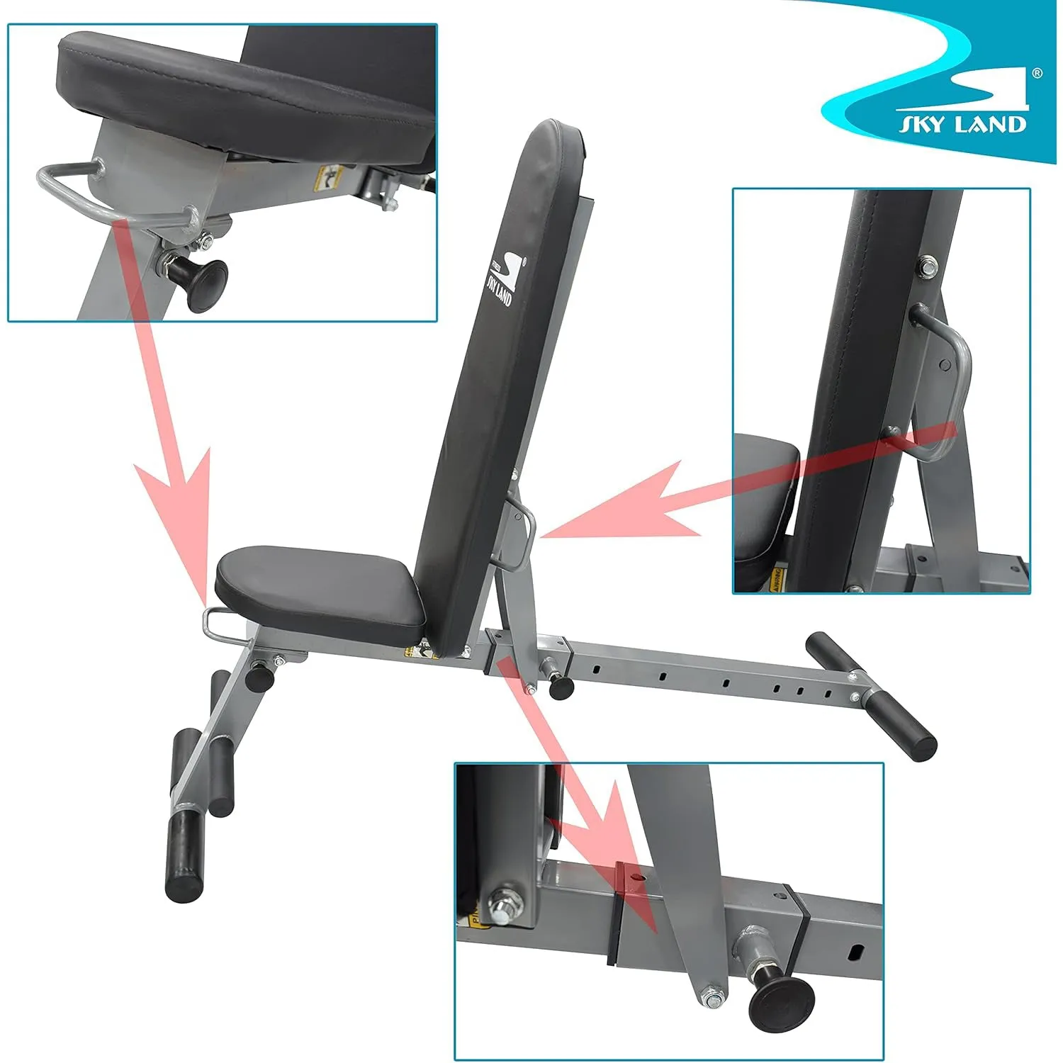 Adjustable Utility Training Bench EM-1818 Multi-Functional Gym Equipment, Workout Exercise Incline And Decline Full Body Workout