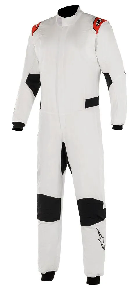 ALPINESTARS 3350220_23_48 Racing suit HYPERTECH v2, FIA 8856-2018, white/red, size 48