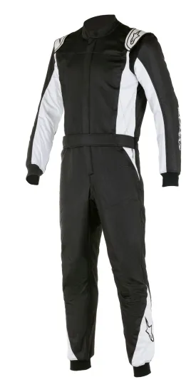 ALPINESTARS 3352722_119_60 ATOM Race suit, FIA 8856-2018, black/silver, Size 60