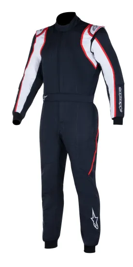 ALPINESTARS 3355020_123_46 GP RACE v2 Racing suit, FIA 8856-2018, black/white/red, Size 46