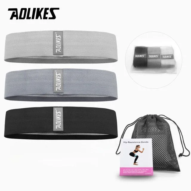 AOLIKES Fitness Hip Loop Resistance Bands Anti-slip Squats Expander Strength Rubber Bands Yoga Gym Training Braided Elastic Band