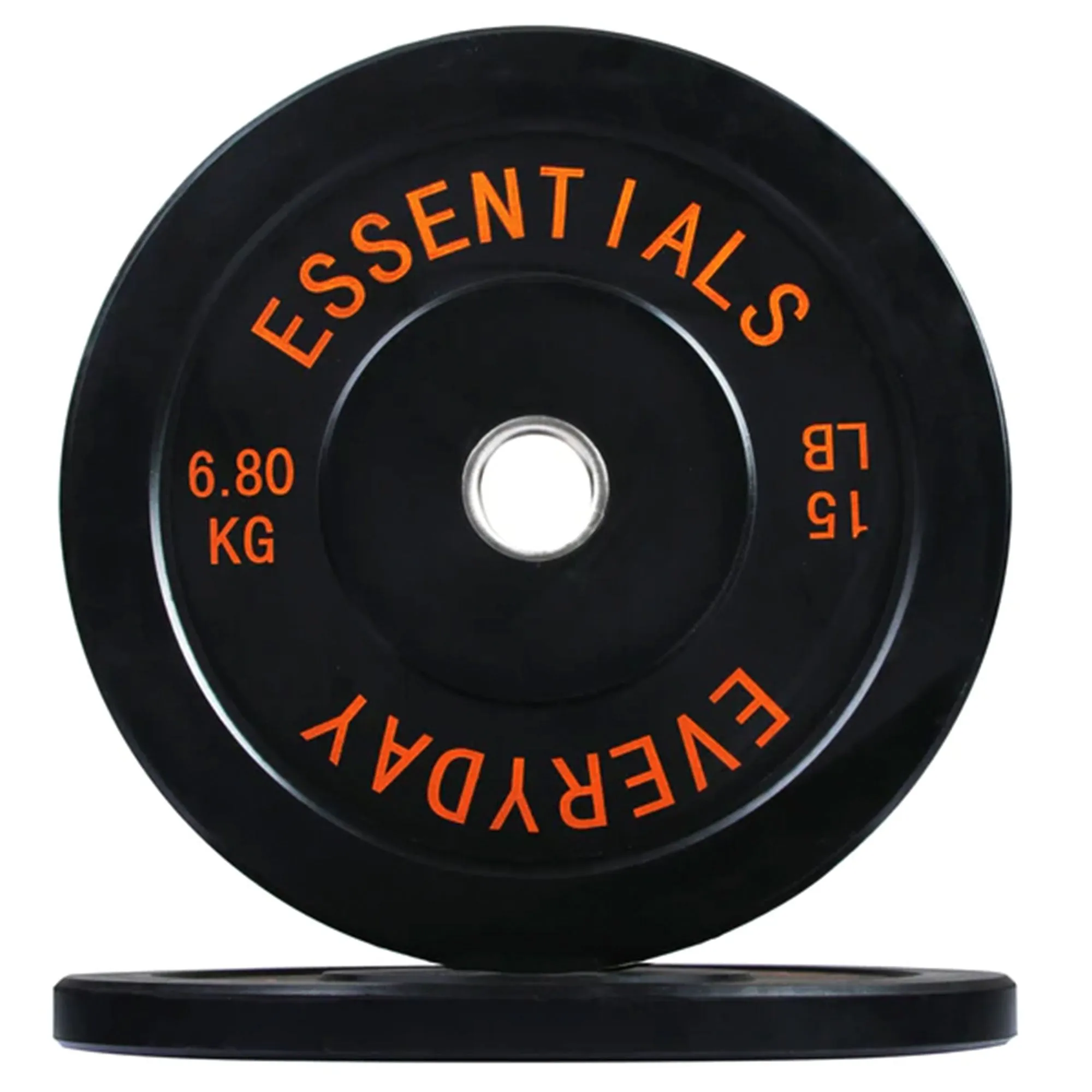 BalanceFrom Everyday Essentials 15 Pound Olympic Weight Plate, 1 Pair, Black