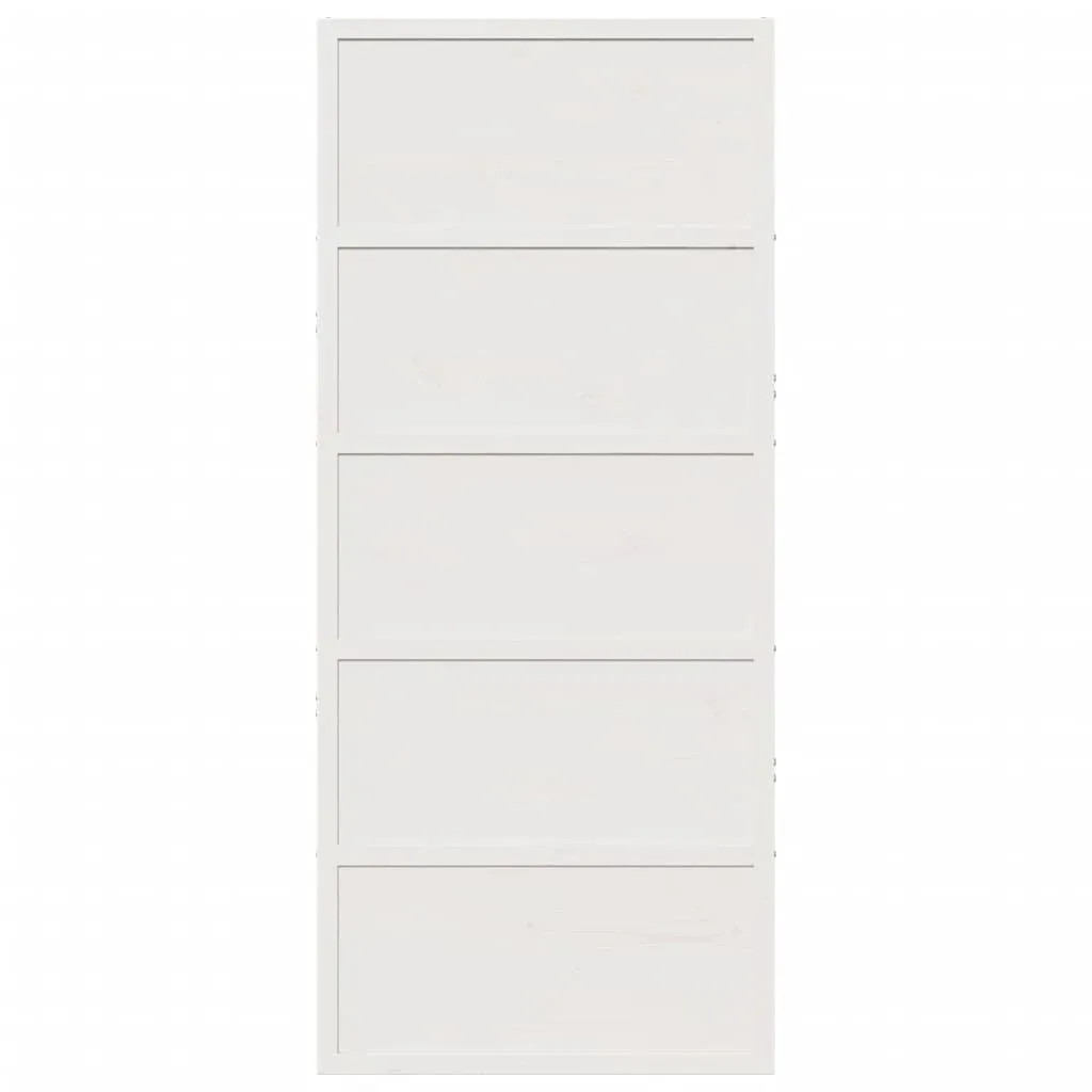 Barn Door White 90x208 cm Solid Wood Pine