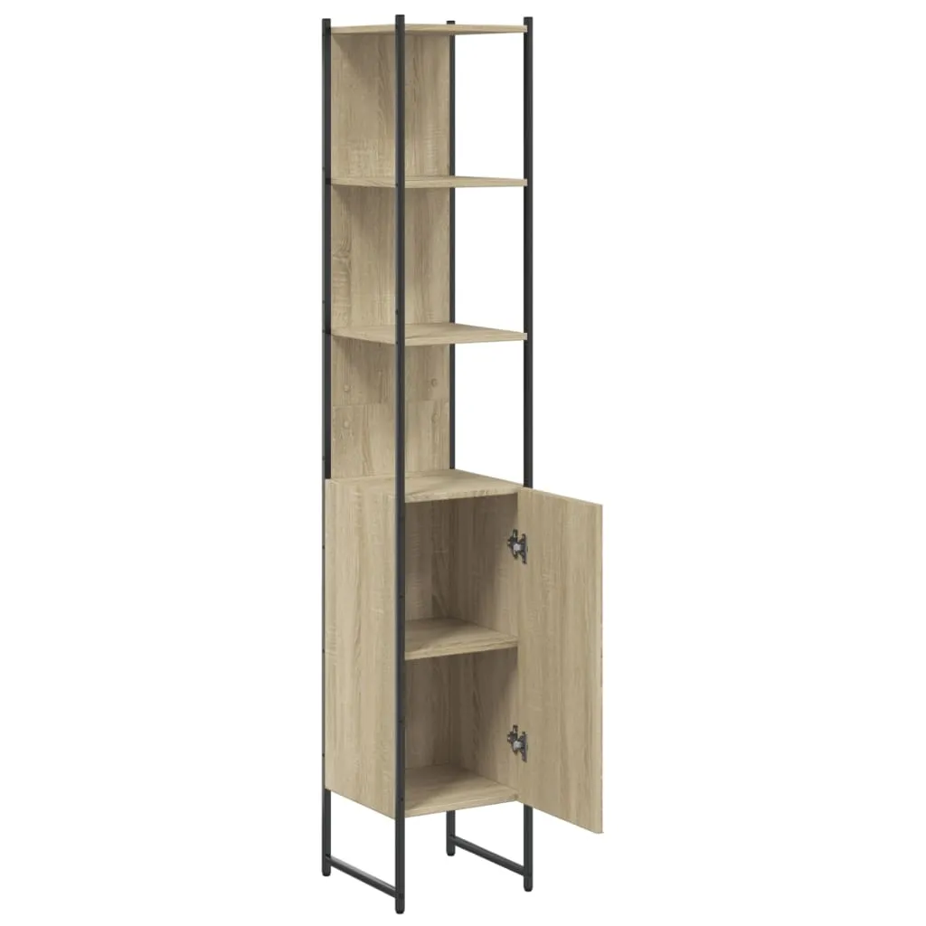 Bathroom Cabinet Sonoma Oak 33x33x185.5 cm Engineered Wood