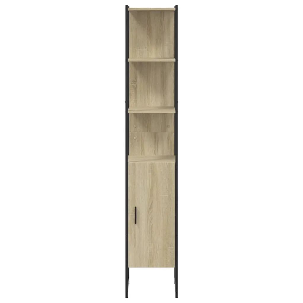 Bathroom Cabinet Sonoma Oak 33x33x185.5 cm Engineered Wood