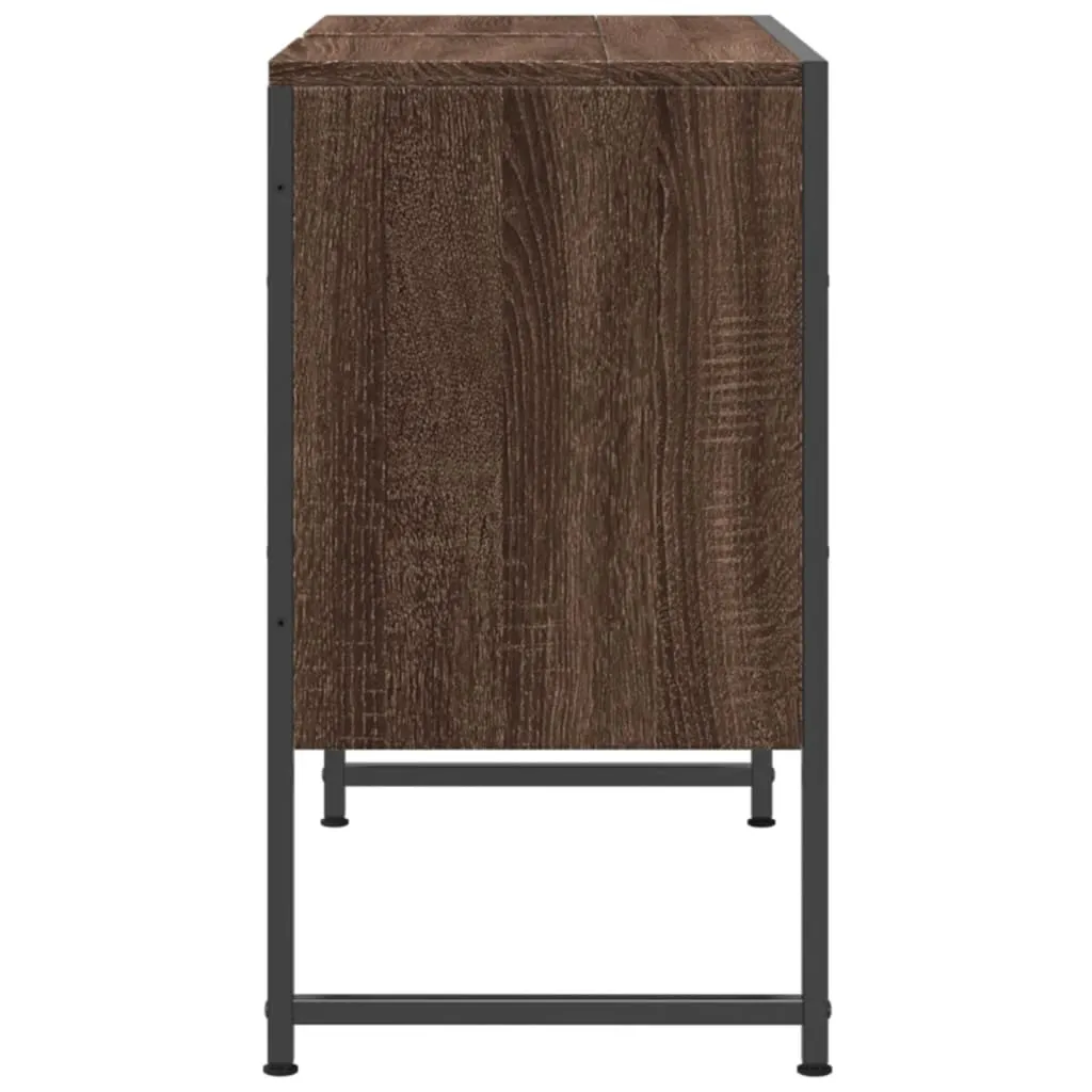 Bathroom Sink Cabinet Brown Oak 80x33x60 cm Engineered Wood