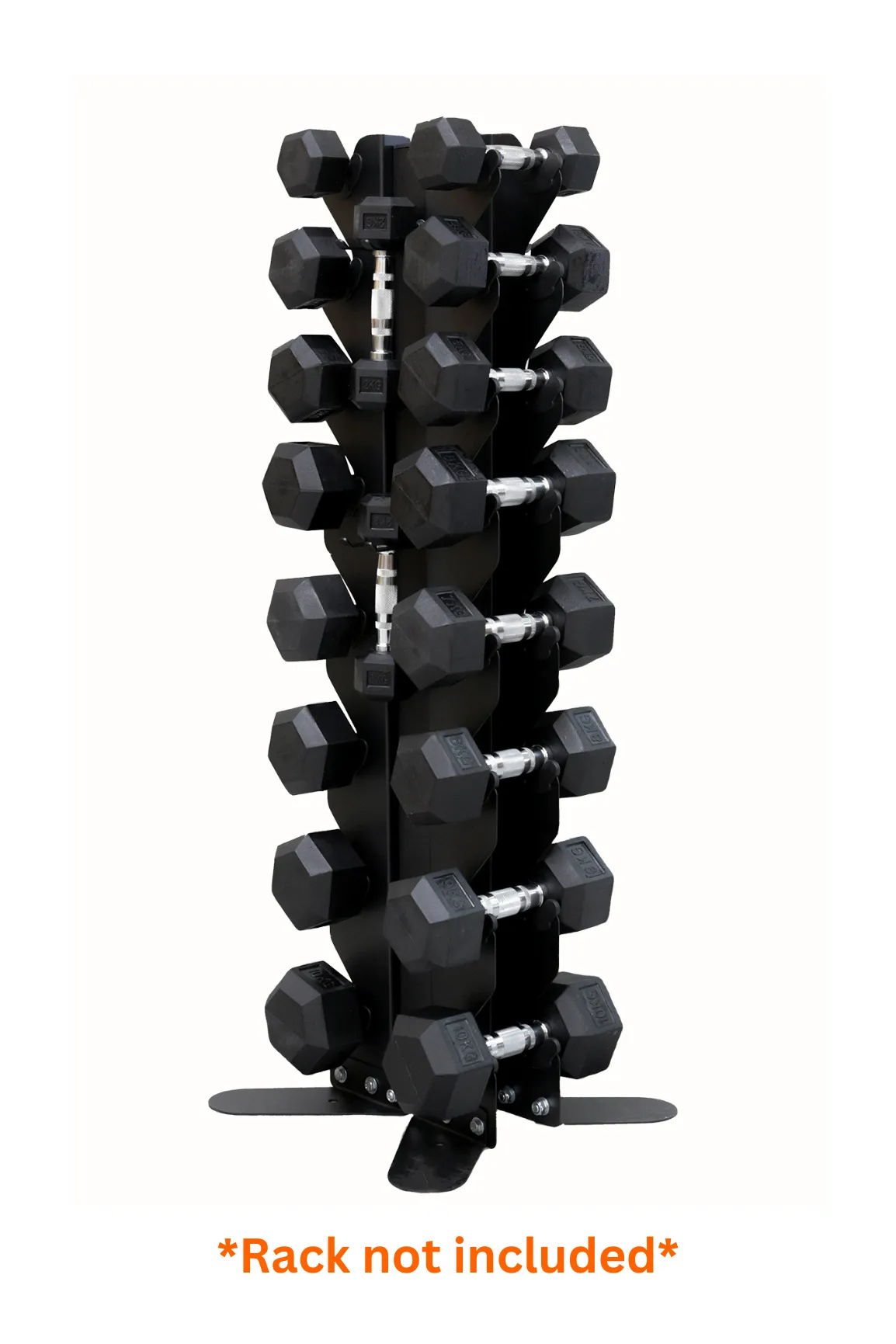 Body Iron Commercial Rubber Hex Dumbbell 110kg Set