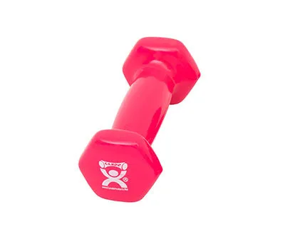 CanDo Vinyl Coated Dumbbell, Maroon (12 lb), Pair