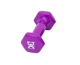 CanDo Vinyl Coated Dumbbell, Violet (2 lb), Each