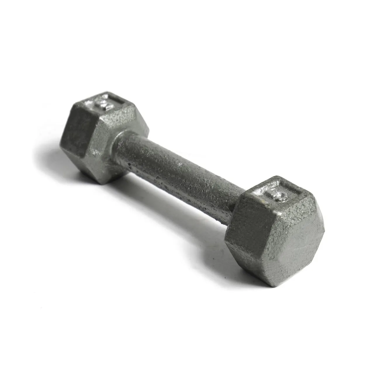 Cast Iron Straight Handle Hex Dumbbells