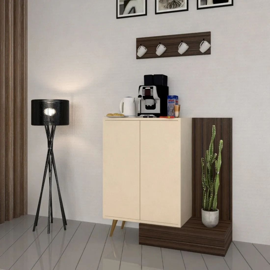 Compact Coffee Corner – Space-Saving Design