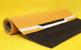 Cotton Yoga Mat - Mustard - Indic Inspirations