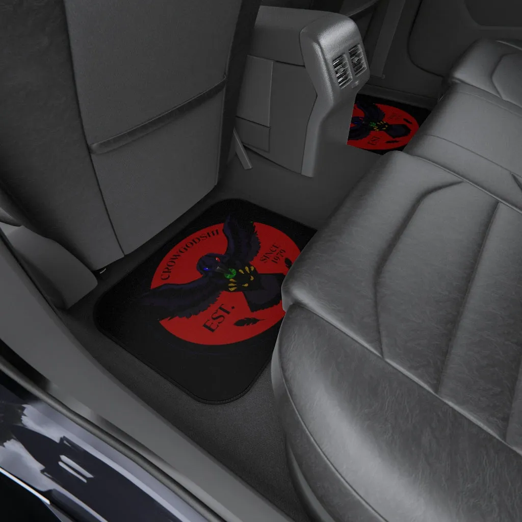 Crowgodshi Car Mats (2x Rear), BURGUNDY