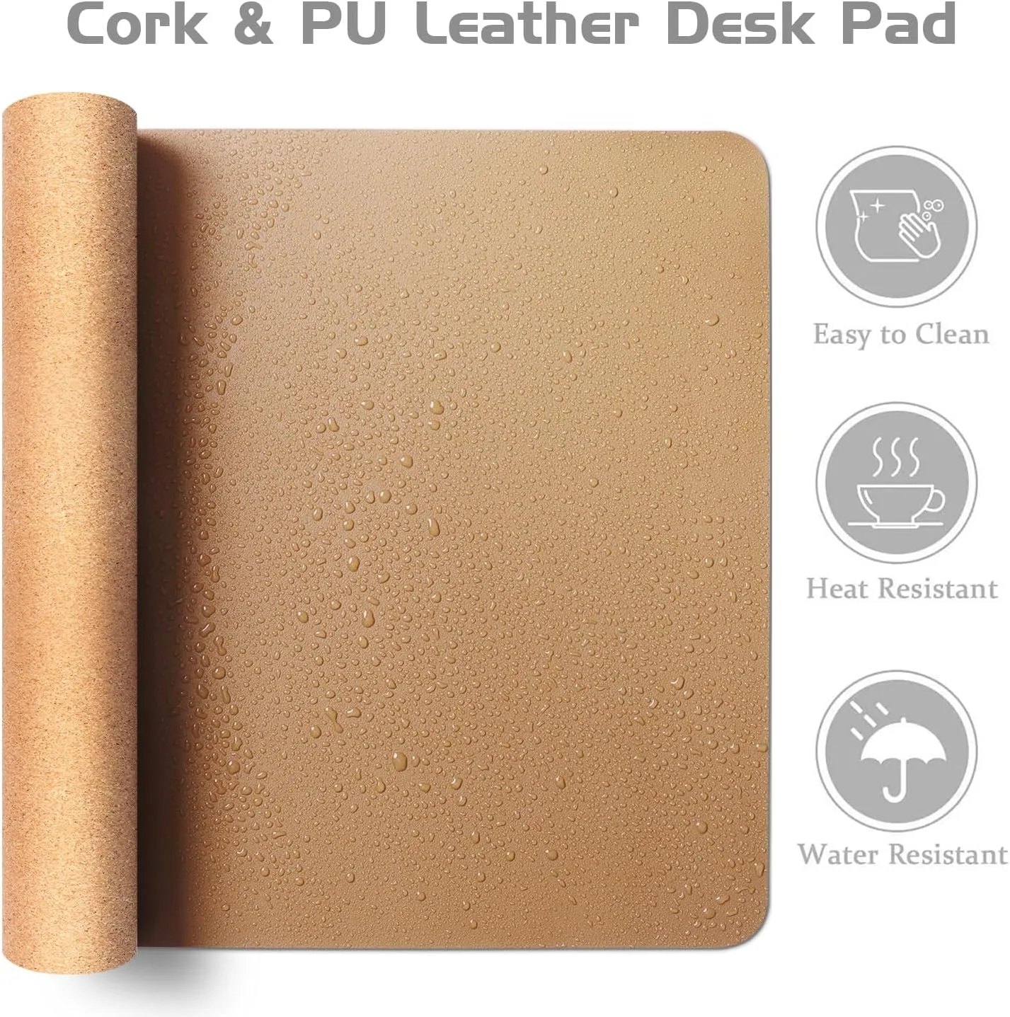 Eco-Friendly Office Desk Mat Non-Slip PU Leather