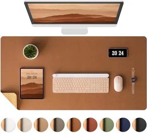 Eco-Friendly Office Desk Mat Non-Slip PU Leather