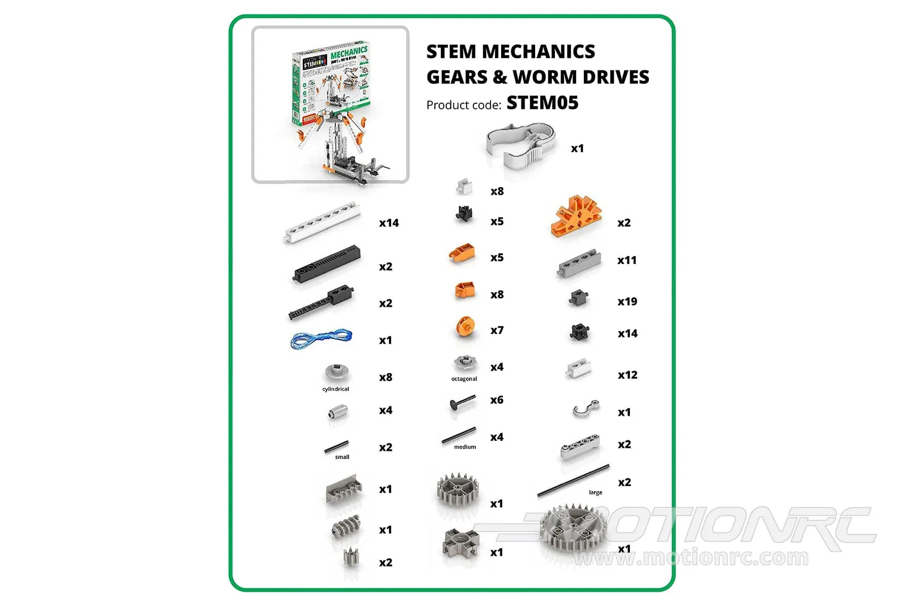 Engino STEM Mechanics - Gears and Worm Drives