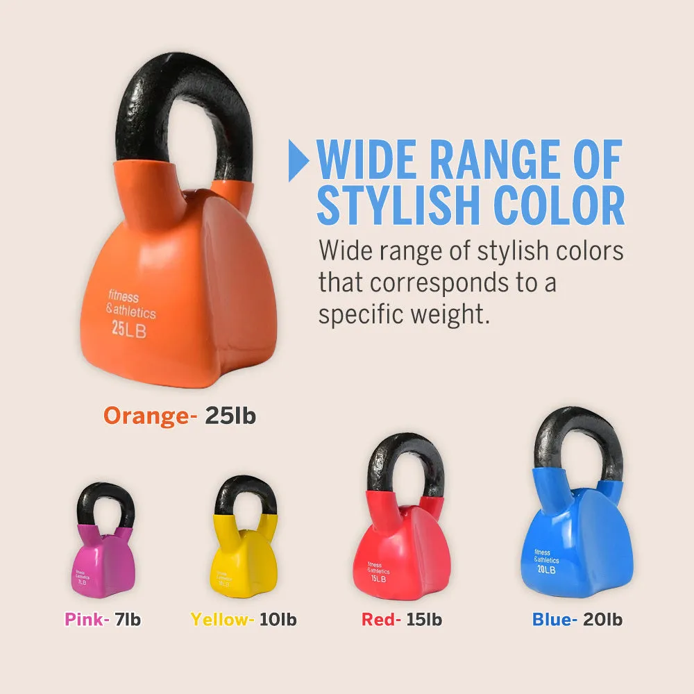 Fitness & Athletics Ergonomic Vinyl Coated Kettlebell