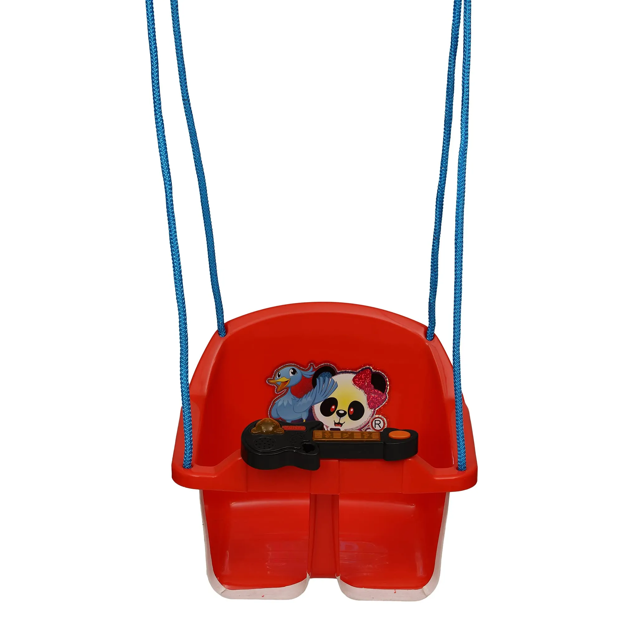 Goyal'S Musical Eco Baby Swing With Long Ropes (Red) - Plastic, 35 X 37 X 25 Cm