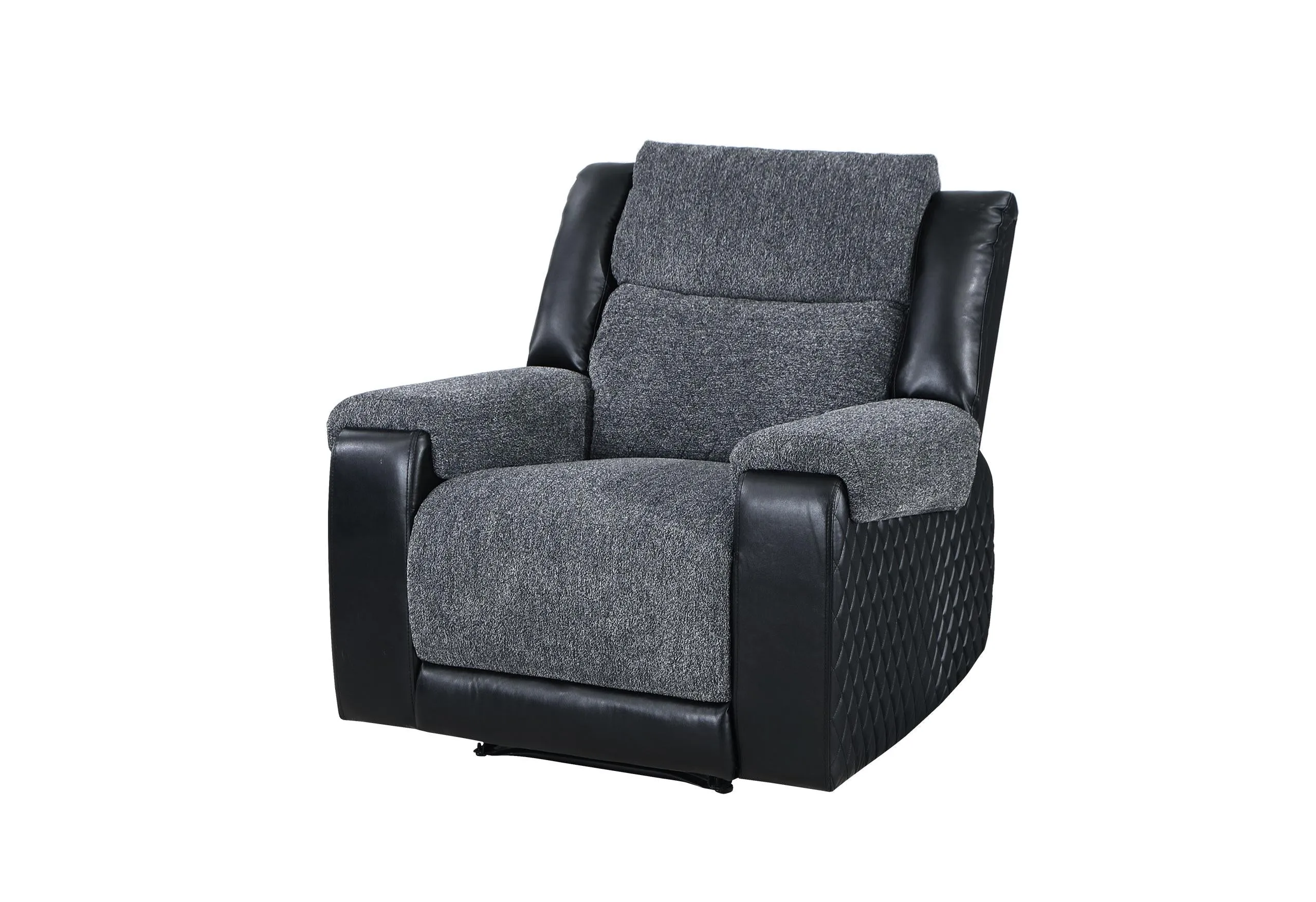 Grey/Black Recliner - Sleek Dual-Tone Recliner