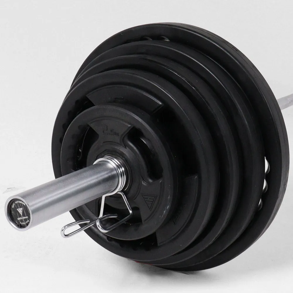 Hit Fitness 120kg Performance Weight Set | Radial Plates and Barbell