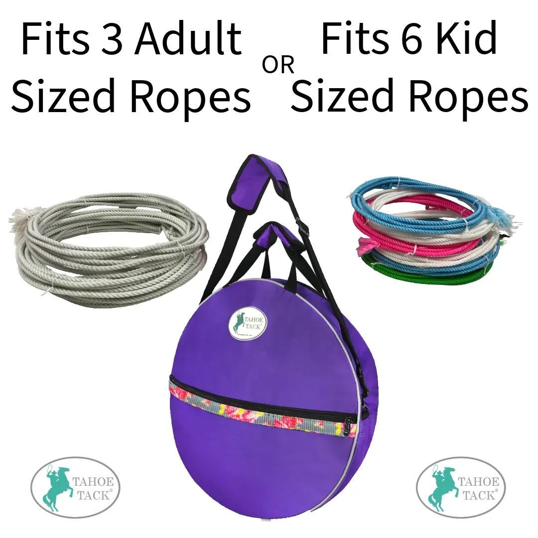 Horse and Calf Roping 3 Ropes Carry Bag Custom Designed with Reflective and Overlay Trim  by Tahoe Tack