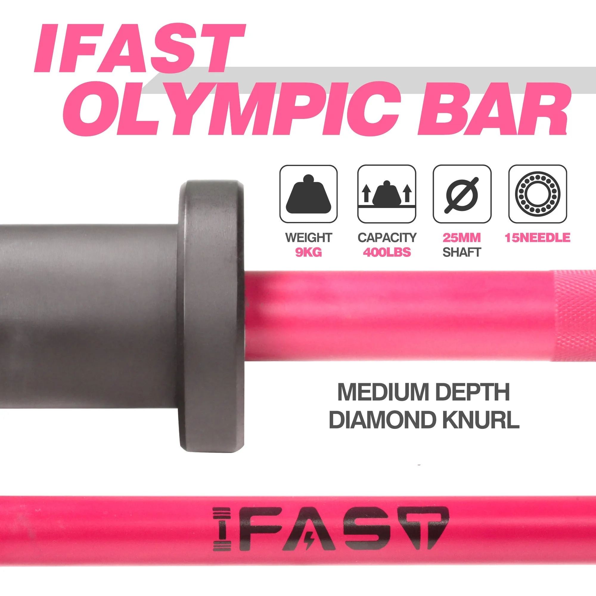 IFAST 4Ft Olympic Chrome Barbell Bar