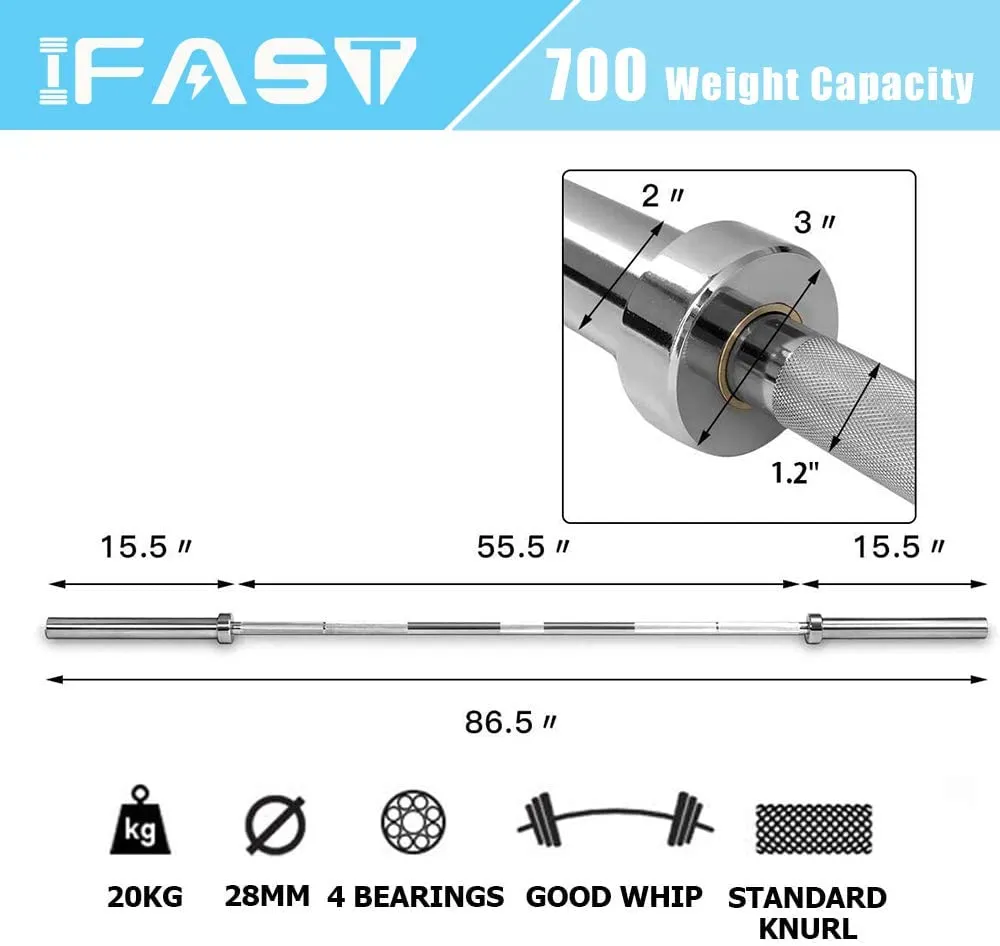 IFAST 7 Ft Olympic WeightLifting Bars