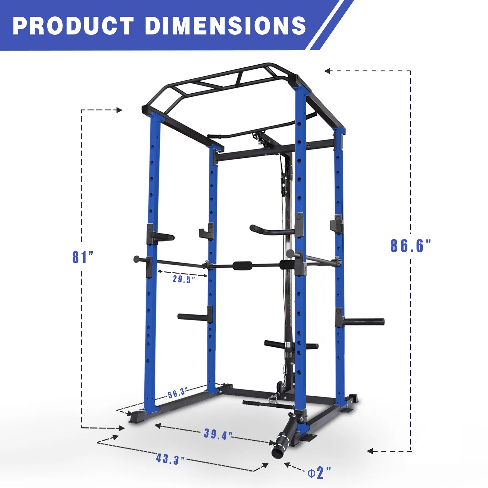 IFAST Power Rack With Bench Cable Attachment 3 Colors