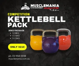 KETTLEBELL PACKAGE DEAL  1 - PRO COMPETITITION  8KG, 10KG, 12KG.