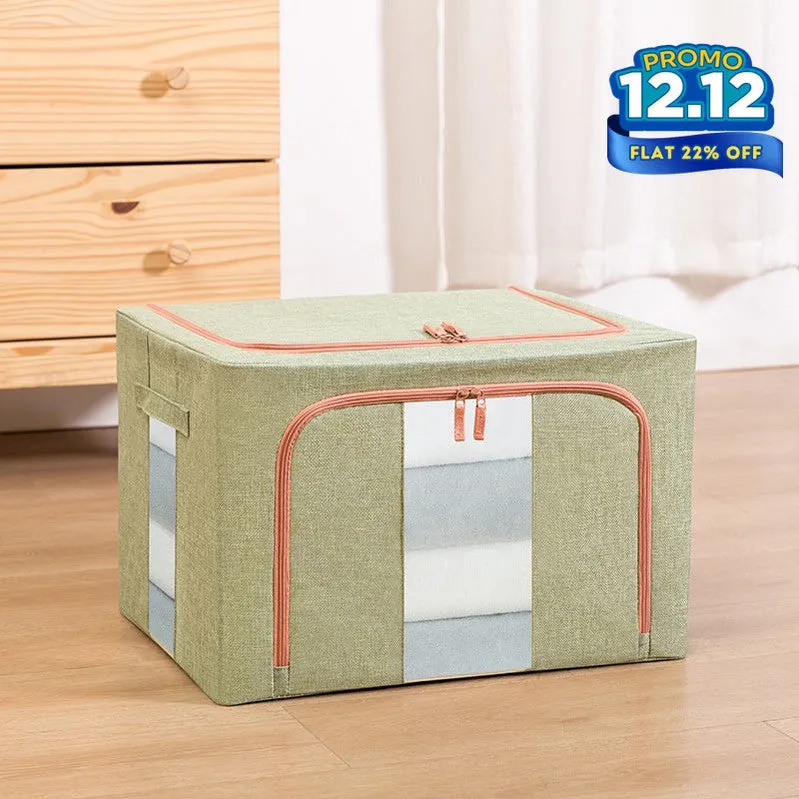 Large Capacity Storage Box With Metal Frame