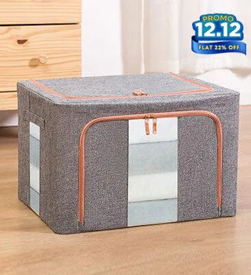 Large Capacity Storage Box With Metal Frame