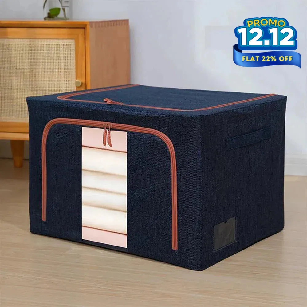 Large Capacity Storage Box With Metal Frame