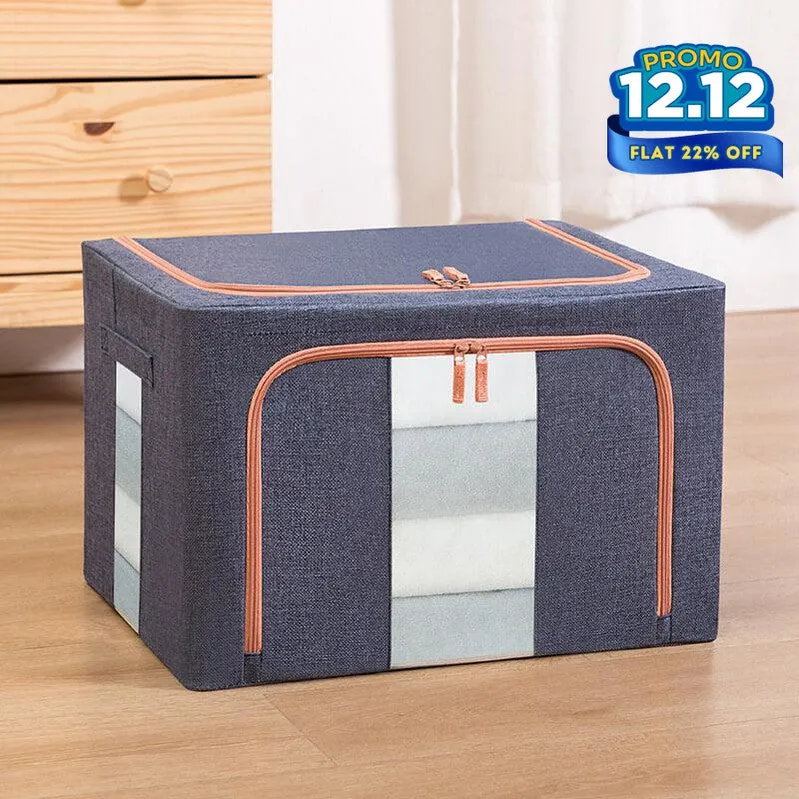 Large Capacity Storage Box With Metal Frame