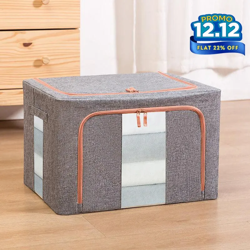 Large Capacity Storage Box With Metal Frame