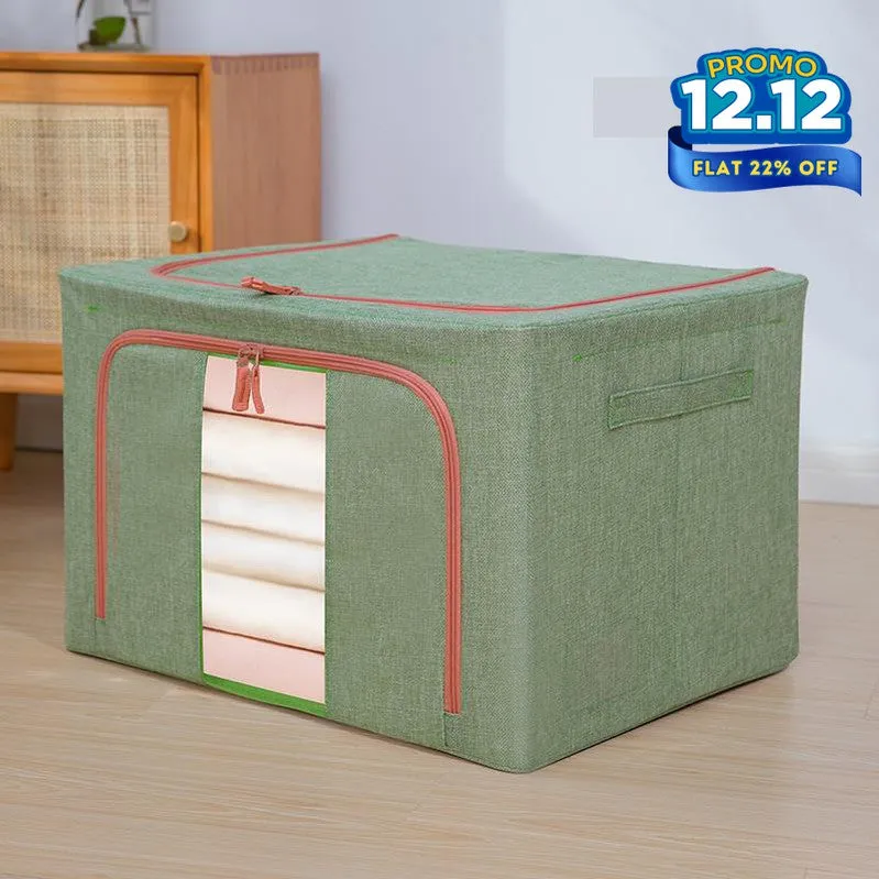 Large Capacity Storage Box With Metal Frame