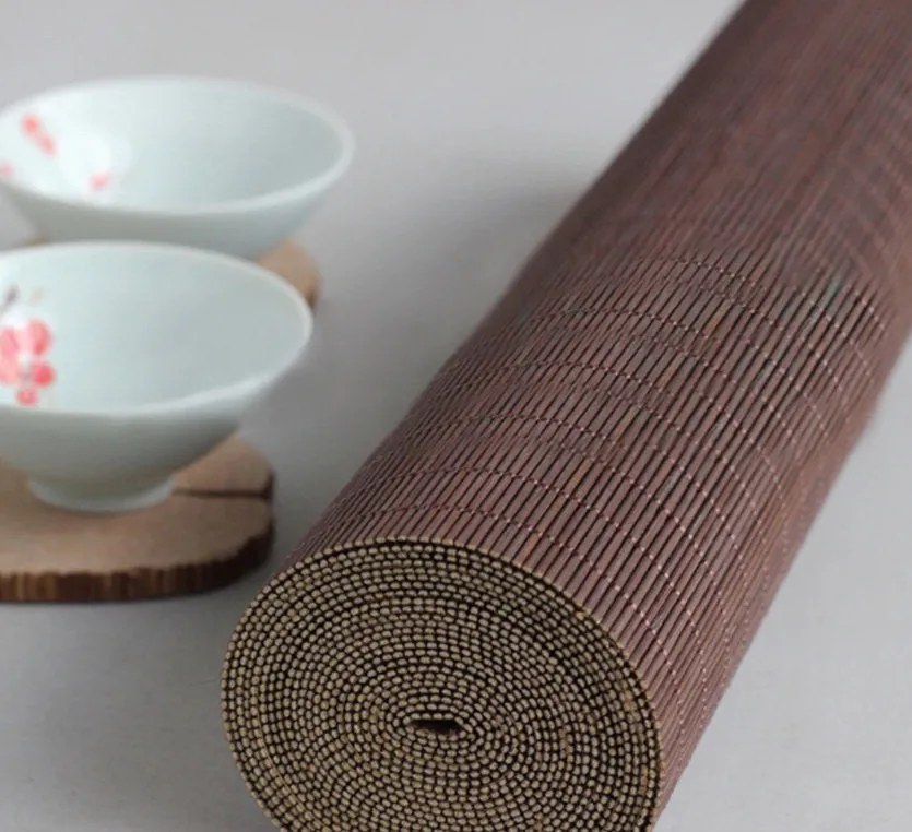 Long Bamboo Table Mat - Place Mats - Non-Slip  Eco-Friendly - Table Decor Mats for Kitchen Dining - Table Runner - Kung Fu Tea - Home Decor