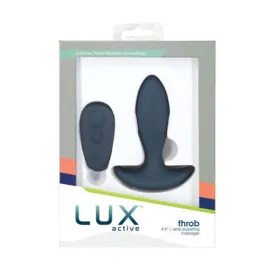 Lux Active Throb Anal Pulsating Massager w/Remote - Dark Blue