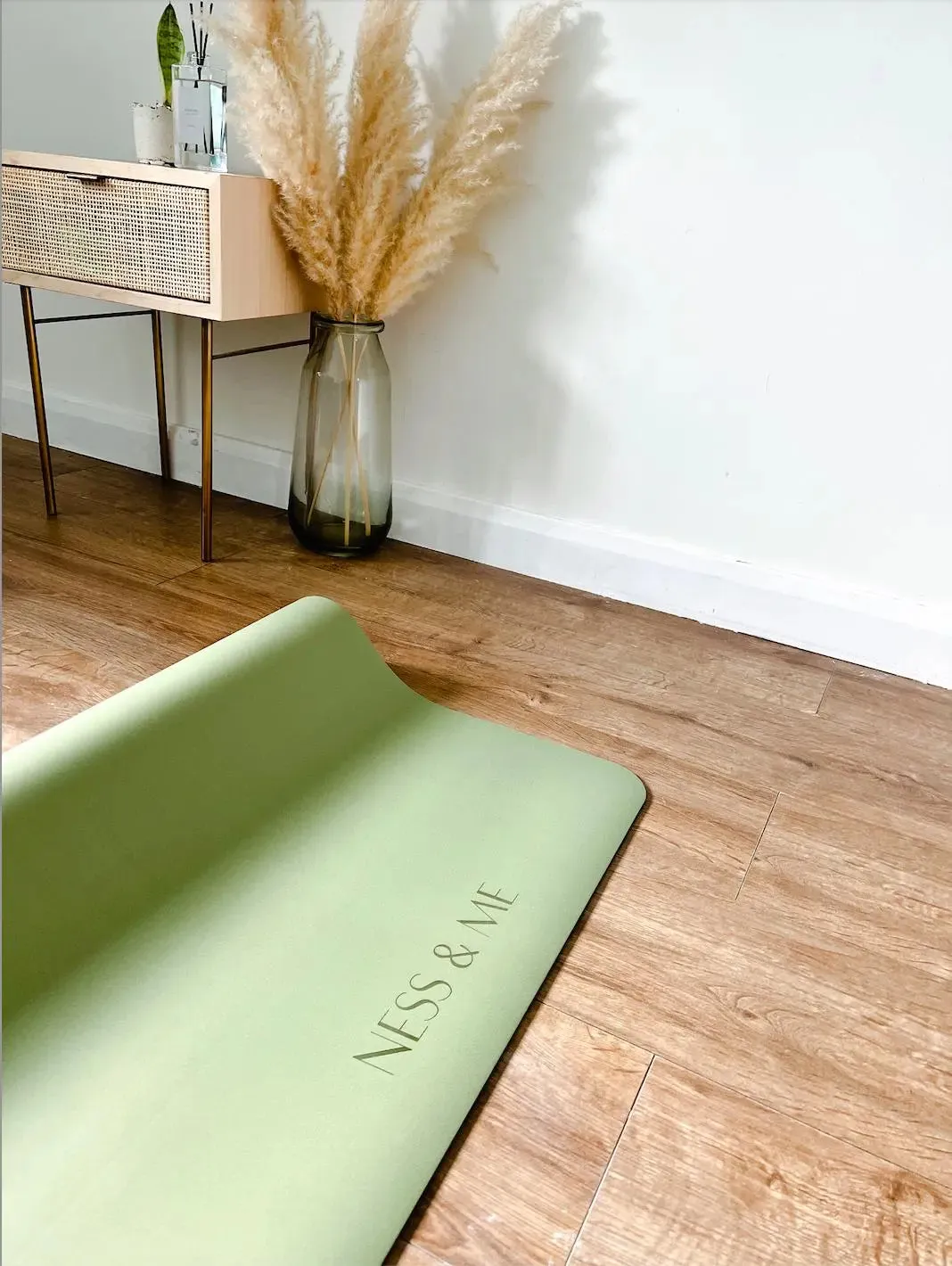 Matcha Green PU Yoga Mat 4mm (  Free Carry Strap)