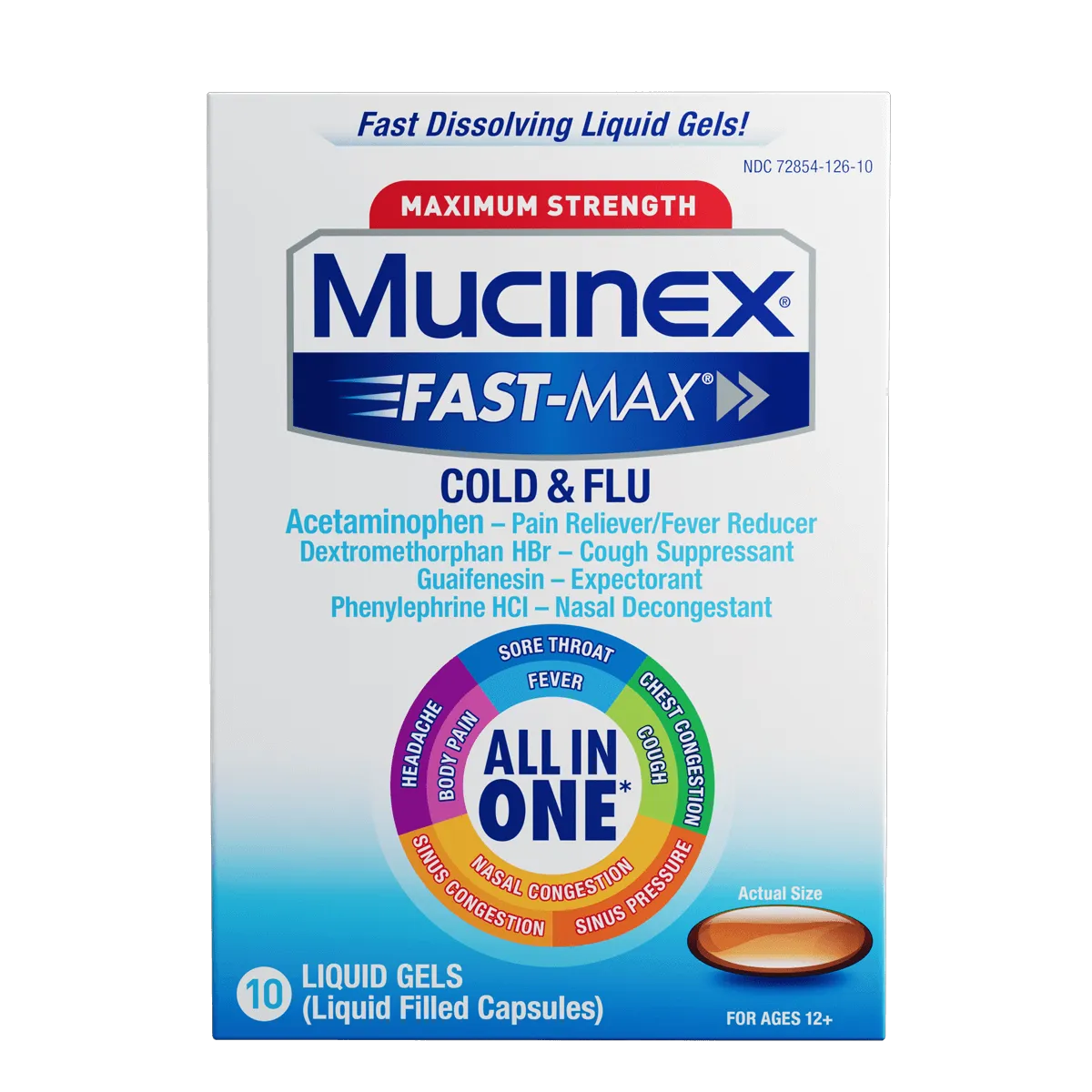 Maximum Strength Fast-Max® Cold & Flu (All-in-One) Liquid Gels