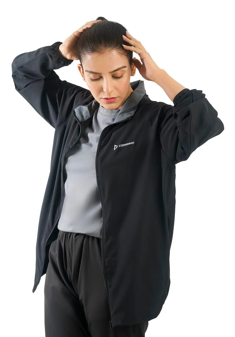 MICRO STRETCH TRACK SUIT (WOMEN’S) GREY/BLACK