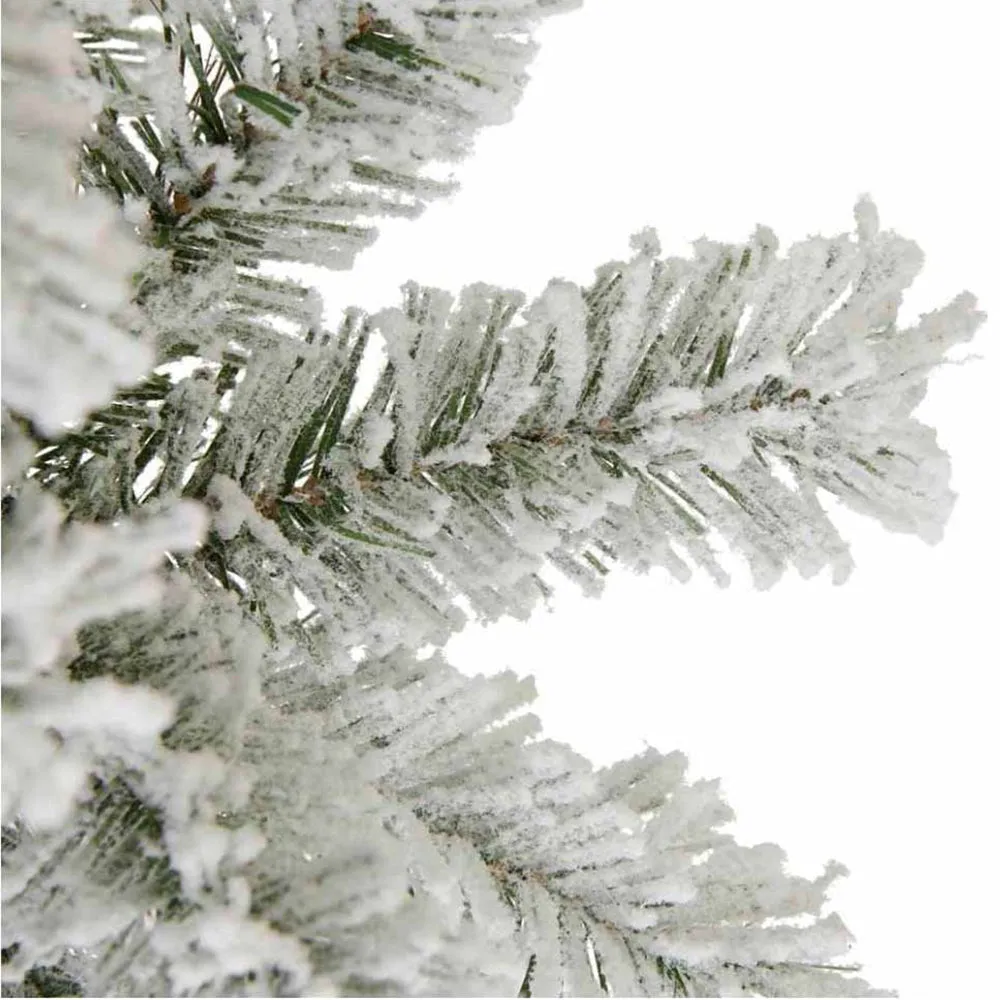 Neo 7FT Half Slim Xmas Snow Flocked Christmas Tree