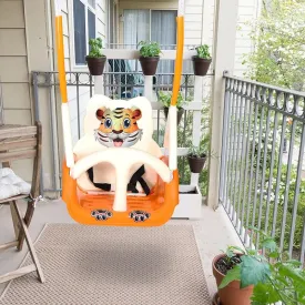 Panda Baby Musical Swing - With Multiple Age Settings Of 4 Stages - Orange