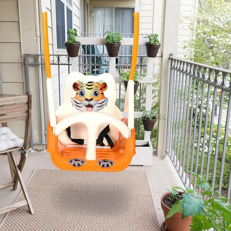 Panda Baby Musical Swing - With Multiple Age Settings Of 4 Stages - Orange